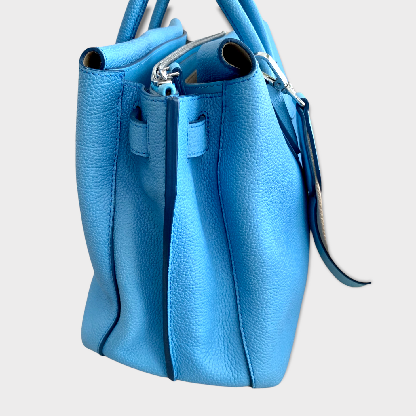 MCM model Milla leather skyblue