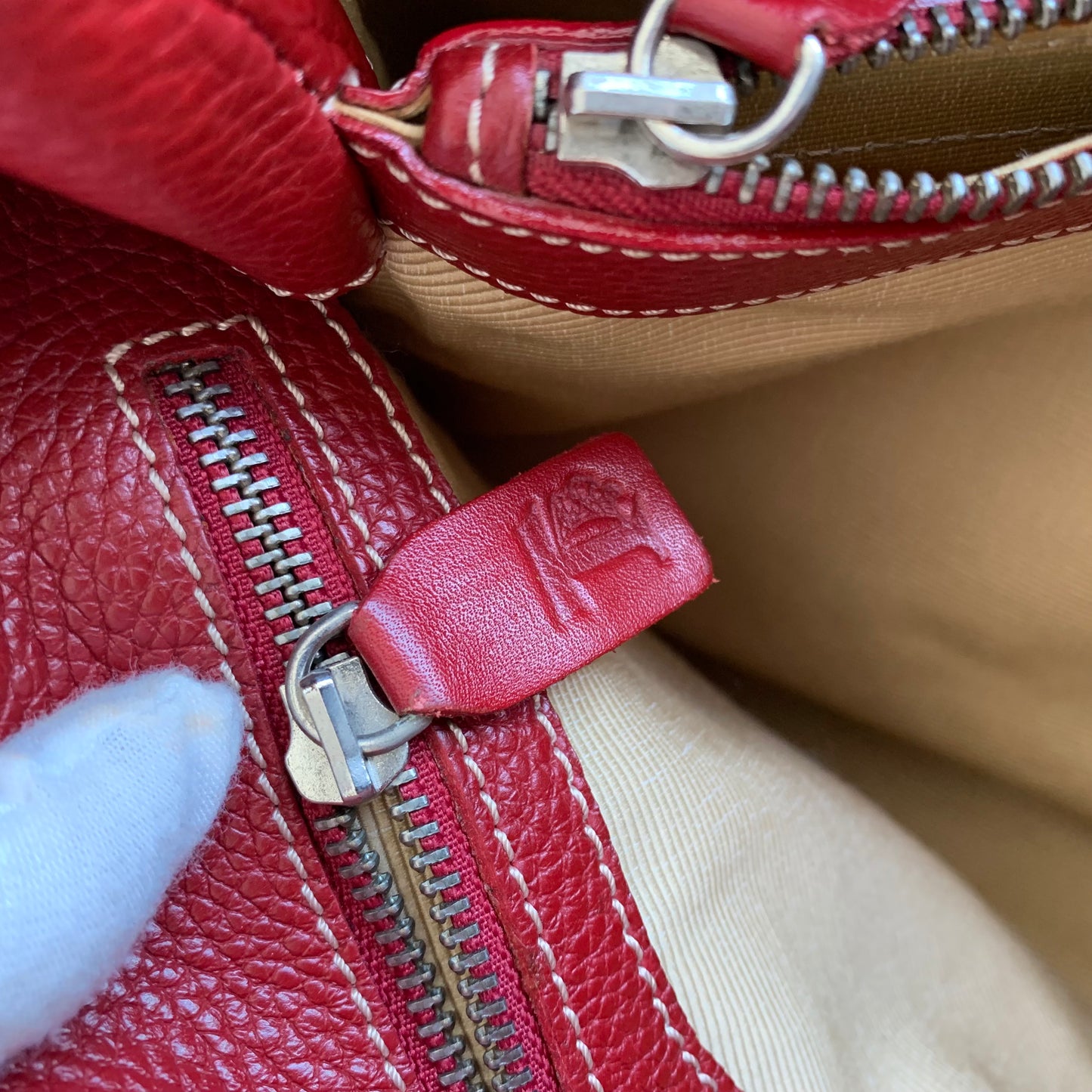 Sac à main/épaule TODS rouge en cuir