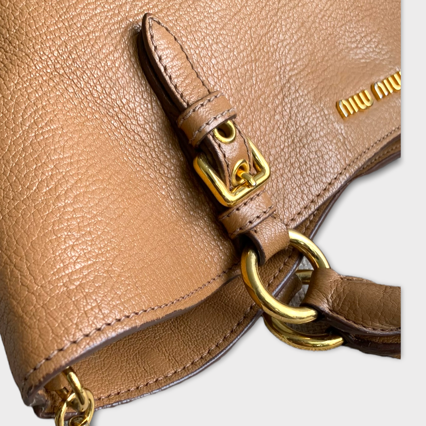 MIU MIU handbag crossbody leather gold hardware