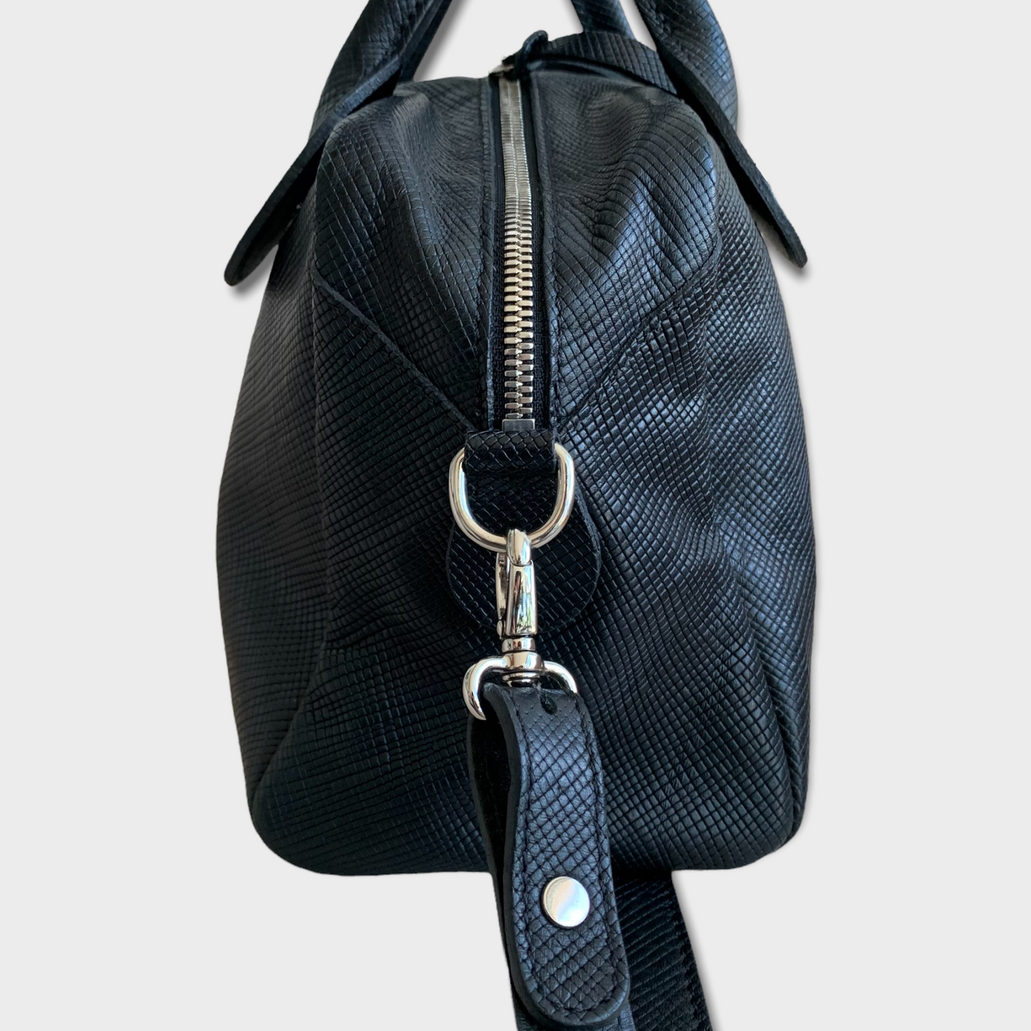 Sac bandoulière LONGCHAMP en cuir noir