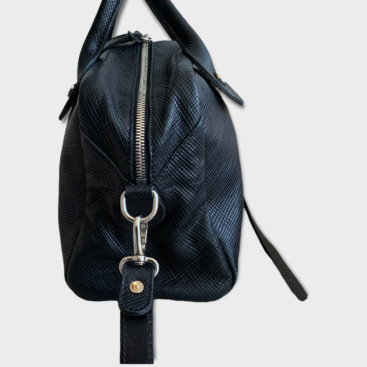 Sac bandoulière LONGCHAMP en cuir noir