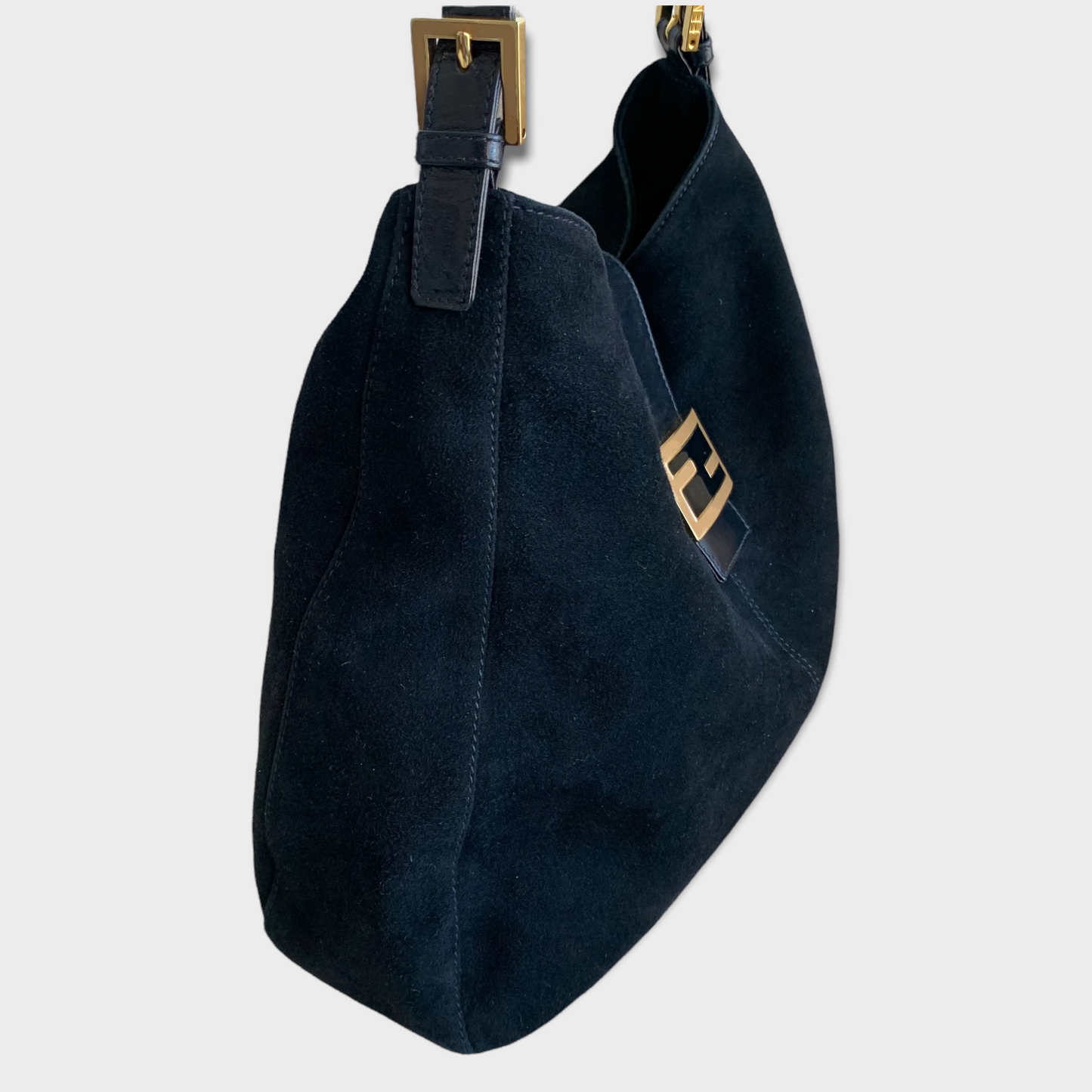 FENDI feinste Wildleder Schultertasche Hobo