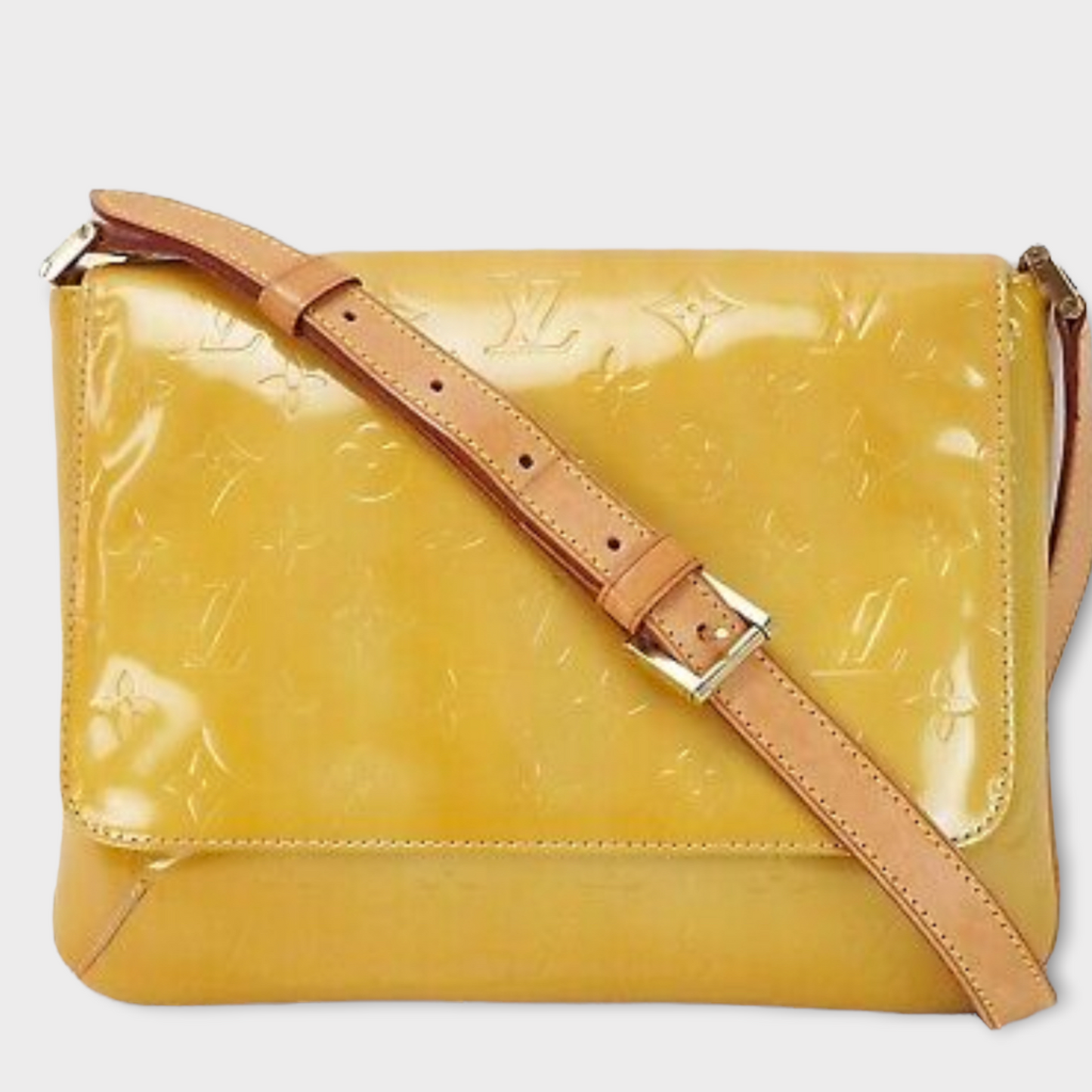 LOUIS VUITTON Sac Vernis jaune vintage