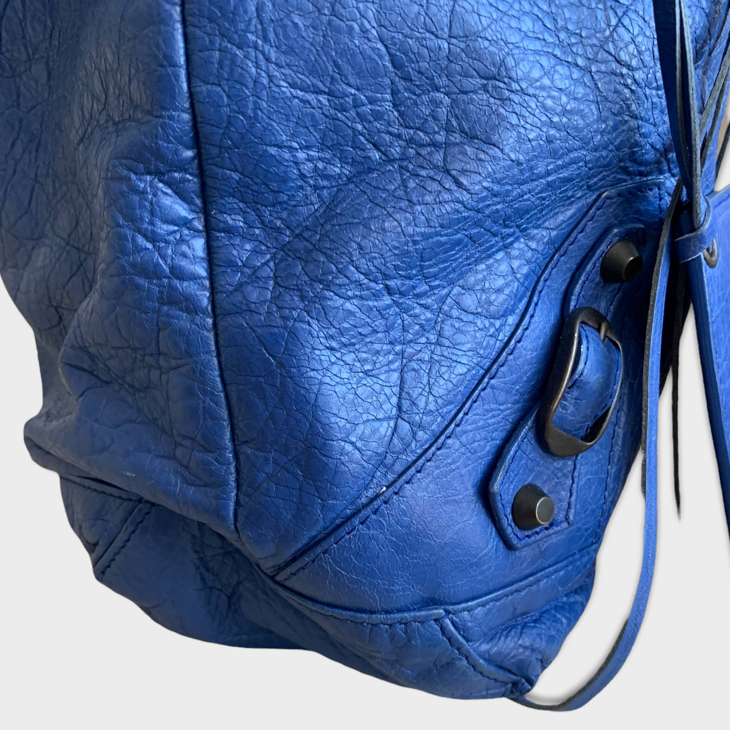 BALENCIAGA The City Sac à bandoulière bleu Sac à main en cuir