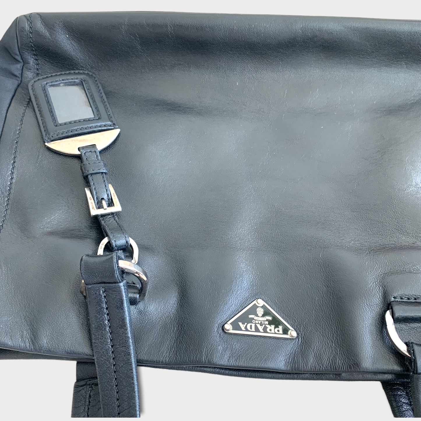 PRADA sac à main 2way bag cuir noir