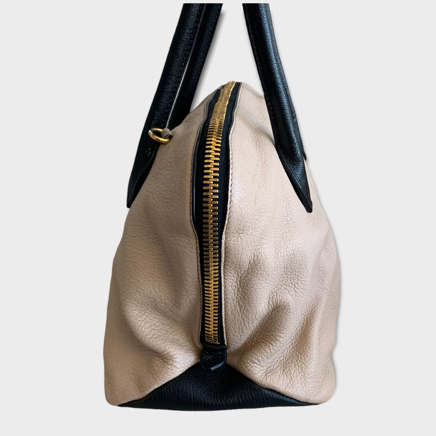 MIU MIU Bowling Bag beige/black leather 2 colors