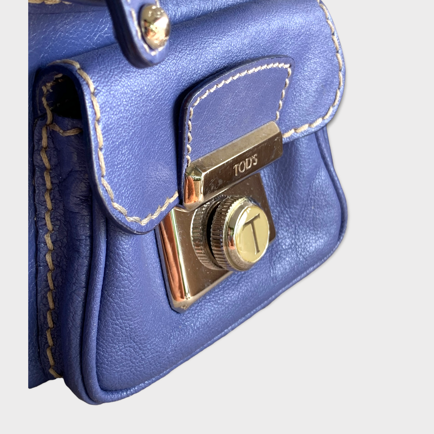 Tod's Bag Cuir Violet Quincaillerie Argentée